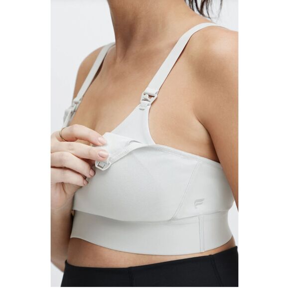Fabletics | White Maternity Nursing Bra Convertible Adjustable Size XL NWT - Picture 2 of 8